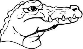 Gators Head Mascot Decal / Sticker