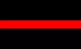 Thin Red Line 1/2 Inch (0.5) Thick Decal / Sticker 02