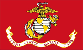 Marines Flag Decal / Sticker 04