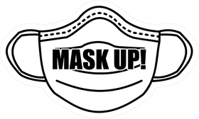 Mask Up! Surgical Mask Decal / Sticker 02