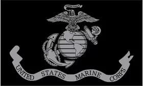 Black and Silver Marines Flag Decal / Sticker 18