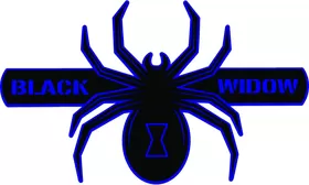 Black and Blue Black Widow Edition Decal / Sticker 14