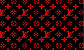 Red and Black Louis Vuitton Pattern Decal / Sticker 43