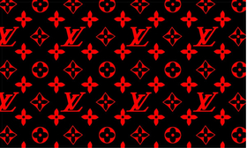 Red and Black Louis Vuitton Pattern Decal / Sticker 43