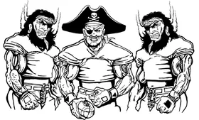 Football Pirates Mascot Decal / Sticker 6