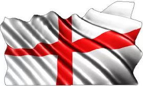 England United Kingdom Flag Waving Decal / Sticker