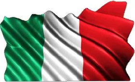 Italian Flag Waving Decal / Sticker