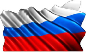 Russian Flag Waving Decal / Sticker