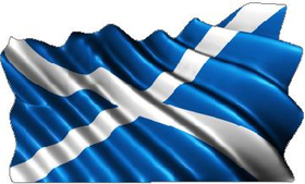 Scotland Flag Waving Decal / Sticker