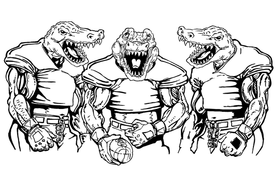 Football Gators Mascot Decal / Sticker 9