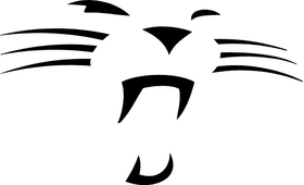 Cougars / Panthers Mascot Decal / Sticker 03