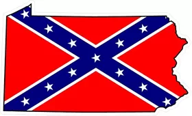 Pennsylvania Confederate Flag Decal / Sticker 03