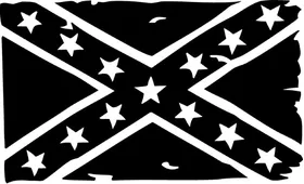 Weathered Confederate Flag Decal / Sticker 65
