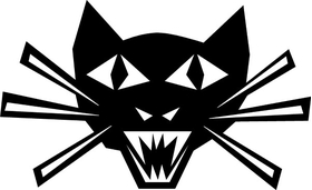 Scary Cat Decal / Sticker 08