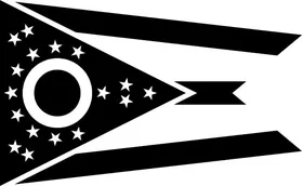 Ohio Flag Decal / Sticker 03