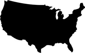 USA Map Decal / Sticker 02