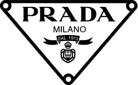 Black and White Prada Triangle Decal / Sticker 06