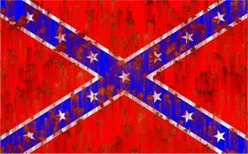 Rusted Rebel / Confederate Flag Decal / Sticker 12