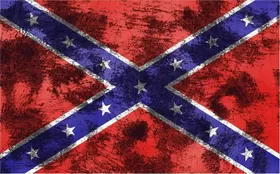 Scratched Rebel / Confederate Flag Decal / Sticker 17