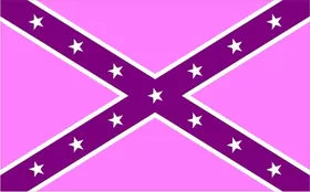 Pink and Purple Confederate Flag Decal / Sticker