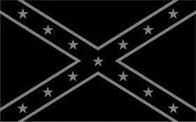 Black and Gray Confederate Flag Decal / Sticker 26