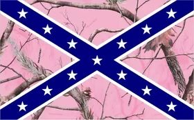 Pink Camouflage Rebel / Confederate Flag Decal / Sticker 56