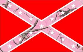 Pink Camouflage Rebel / Confederate Flag Decal / Sticker 57