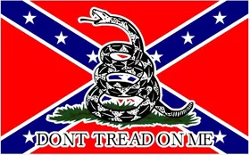 Gadsden Confederate Flag Don't Tread on Me Decal / Sticker 02