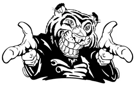 Tigers Mascot Decal / Sticker