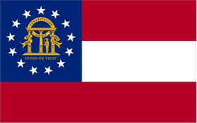 Georgia State Flag Decal / Sticker 03