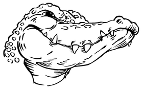 Gators Mascot Head Decal / Sticker 5
