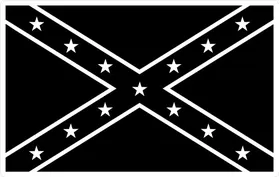 Black and White Confederate Flag Decal / Sticker 52