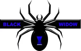 Black and Blue Black Widow Edition Decal / Sticker 04