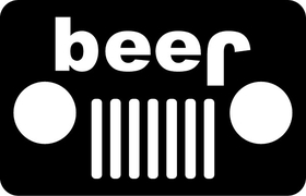 Jeep Style Beer Decal / Sticker 09