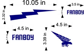 Top Gun Fanboy Helmet Decal / Sticker Set 01