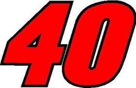 40B Race Number 2 Color Decal / Sticker