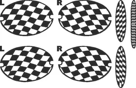 C5 Checkered Rear set of 7 light covers