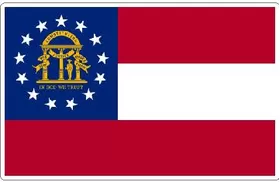 Georgia State Flag Decal / Sticker