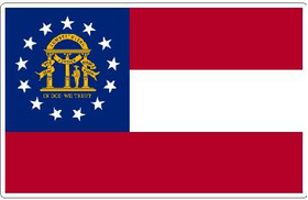 Georgia State Flag Decal / Sticker