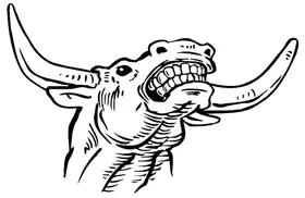 Bull Mascot Decal / Sticker 4
