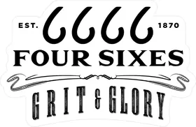 Black and White Four Sixes Ranch Grit and Glory 6666 Decal / Sticker 01