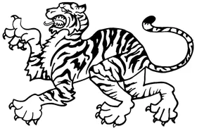 Tigers Mascot Decal / Sticker