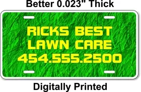 12x6 Inch Digitally Printed Mid Grade License Plates 0.023 Inch Thick