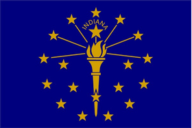 Indiana State Flag Decal / Sticker 01