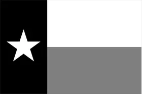 Black and White Texas Flag Decal / Sticker 08