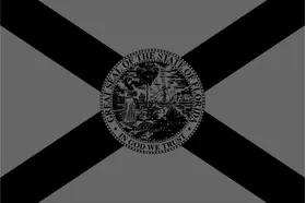 Black and Gray Florida State Flag Decal / Sticker 03