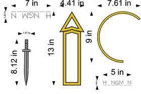 Top Gun Hangman Helmet Decal / Sticker Set 01