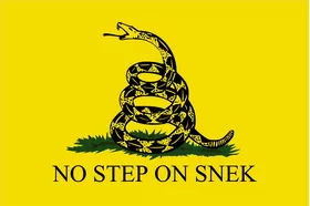 Gadsden Flag No Step On Snek Decal / Sticker 02