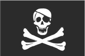 Pirate Flag Decal / Sticker 01