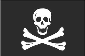 Pirate Flag Decal / Sticker 02